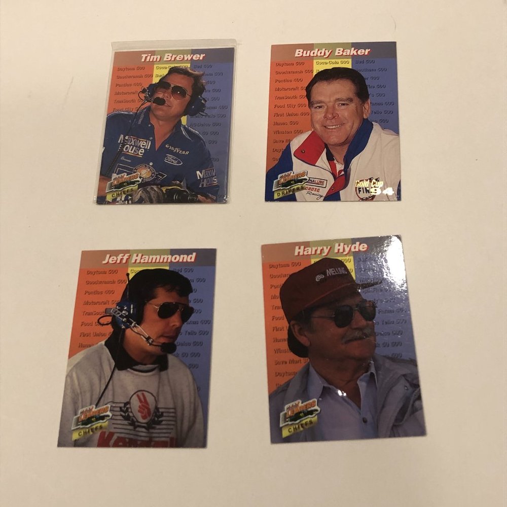 Lot of Four Stat Leader Nascar Cards